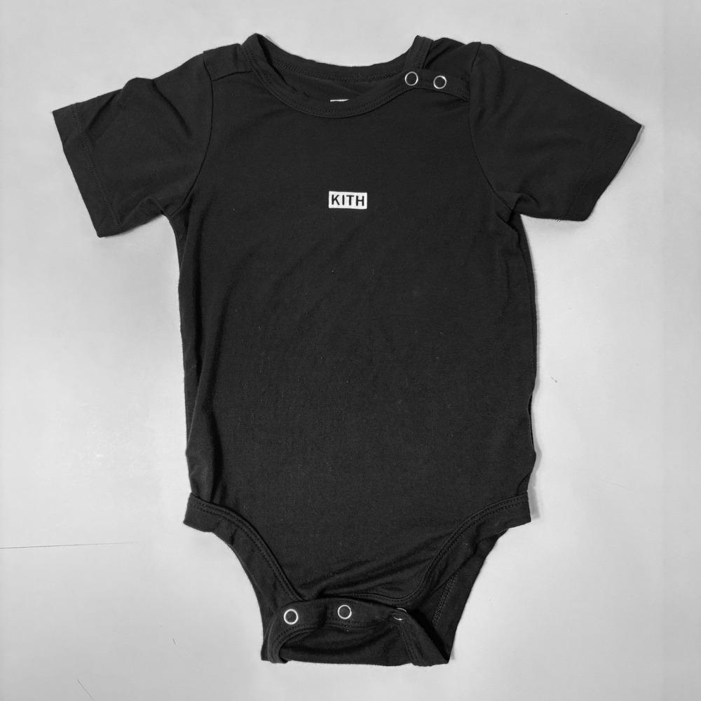 Kith Bodysuit Unisex 9-12M Black Box Logo Streetwear